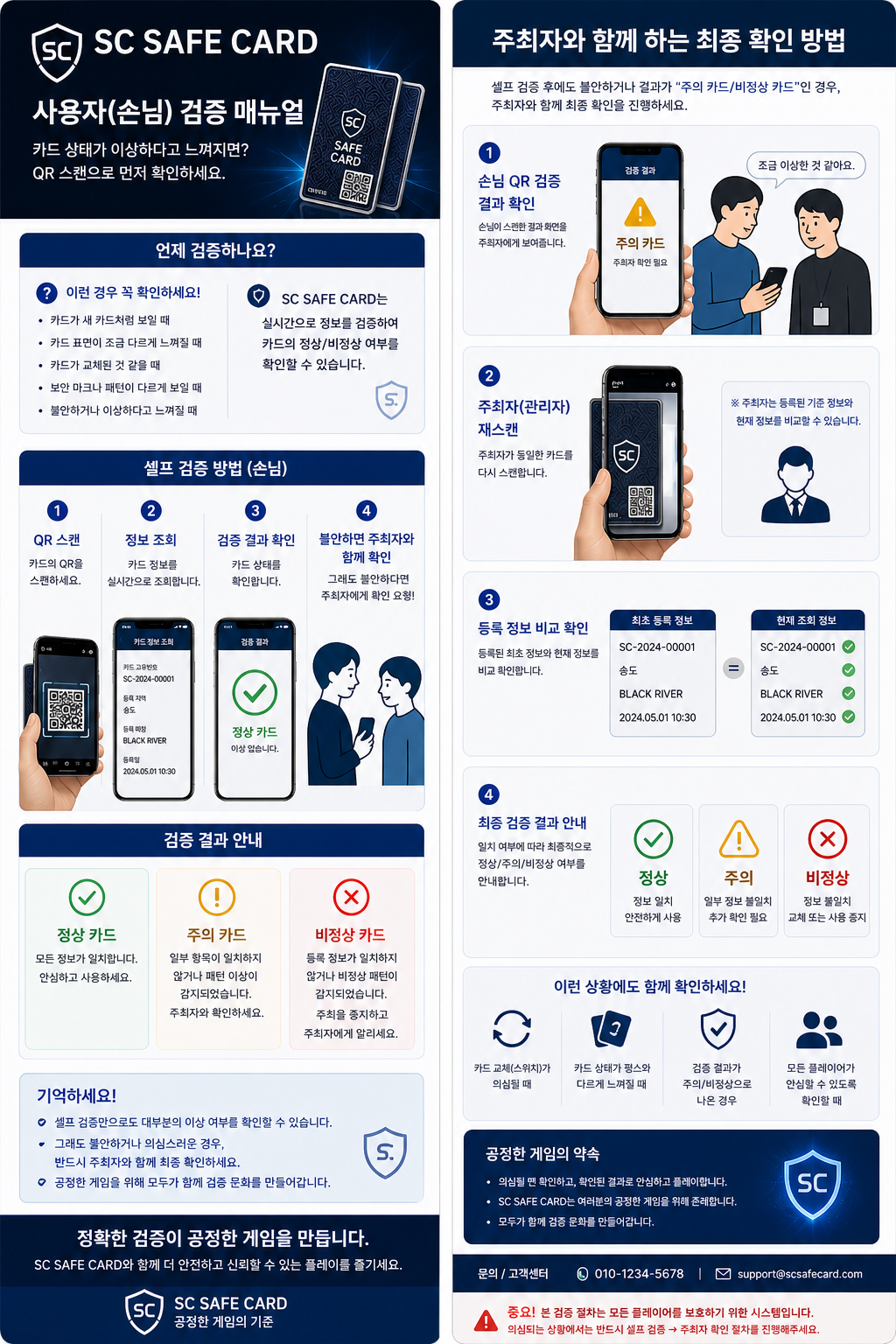 SC SAFE CARD 사용자(손님) 검증 매뉴얼